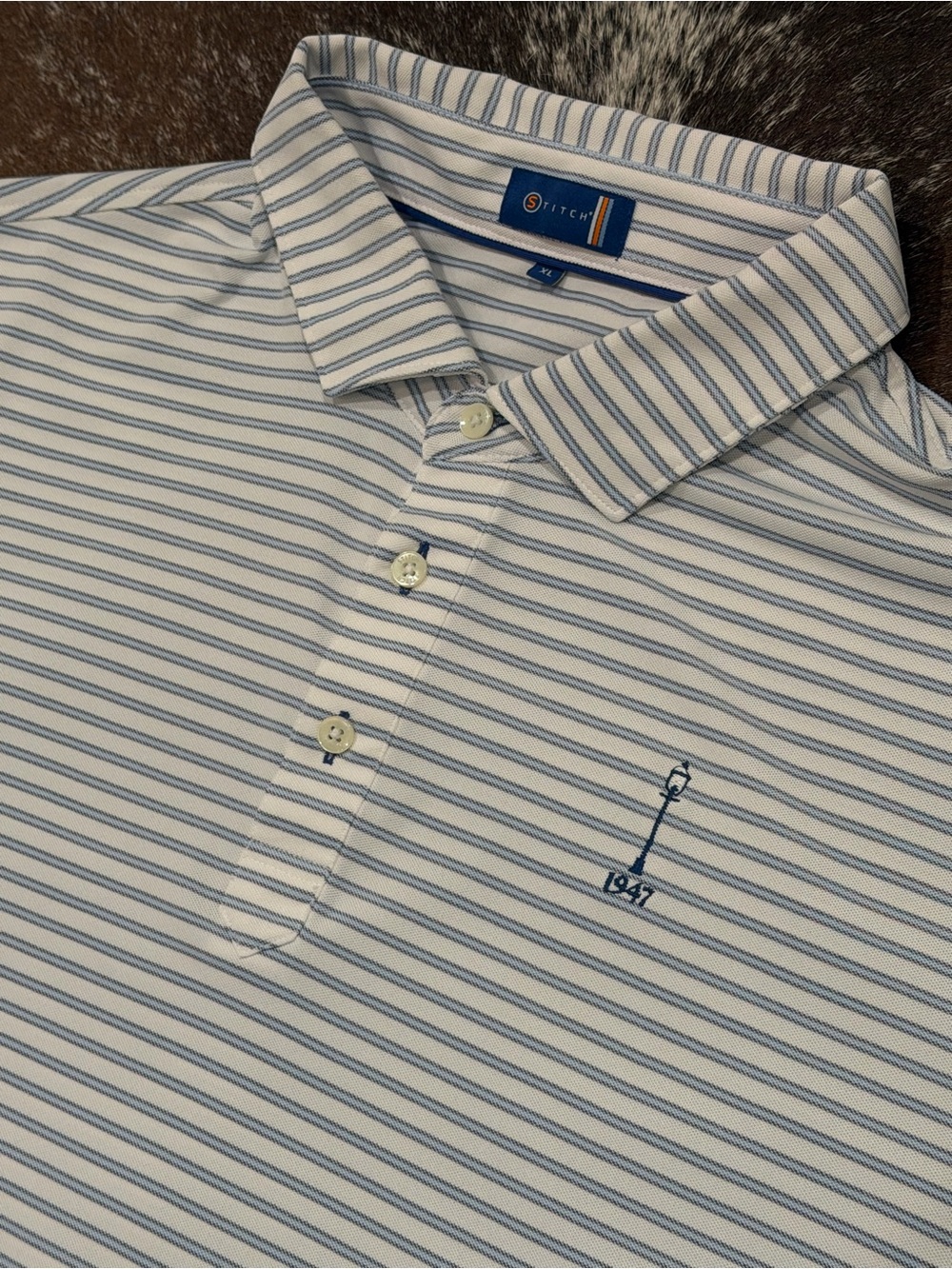 Stitch Golf Striped Performance Polo Men’s XL